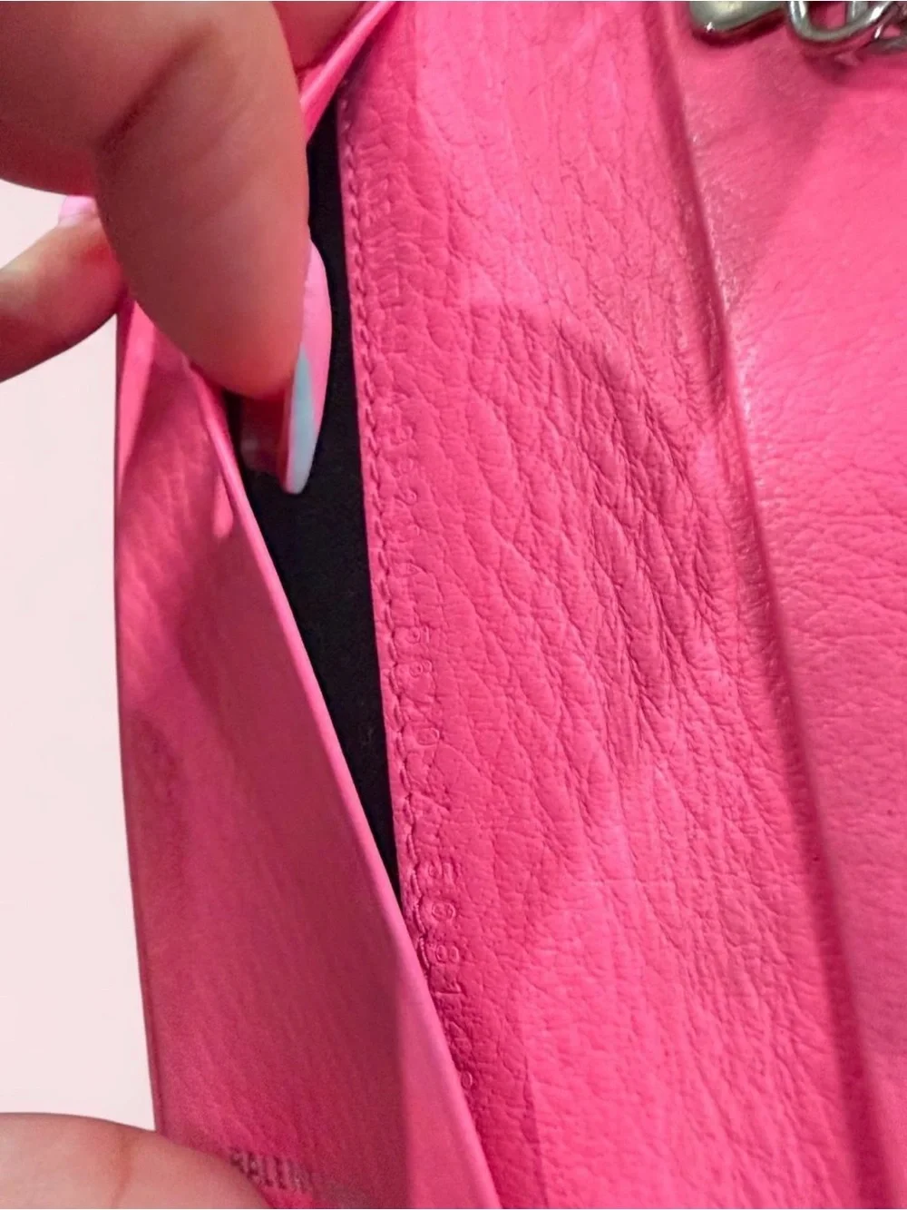 Balenciaga Pink Envelope Card Holder & Key ring wallet